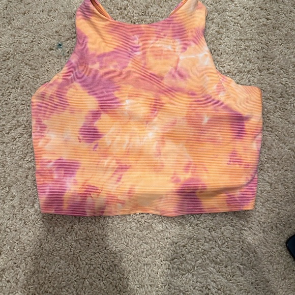 Tie dye Athleta high neck crop top - Picture 1 of 4